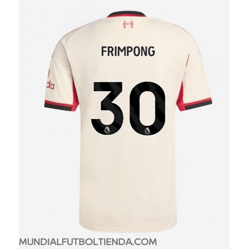 Camiseta Liverpool Jeremie Frimpong #30 Segunda Equipación Replica 2025-26 mangas cortas